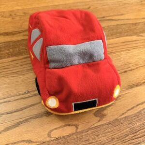 Microbead Pillow Car Red Black Yellow Plush 7" X 11" Toy Lovey